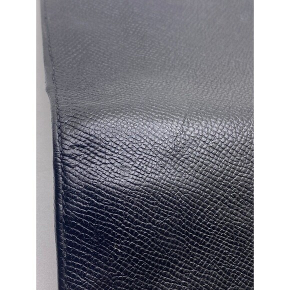 Coach Black Pebbled Leather Long Flap Wallet - Picture 9 of 10